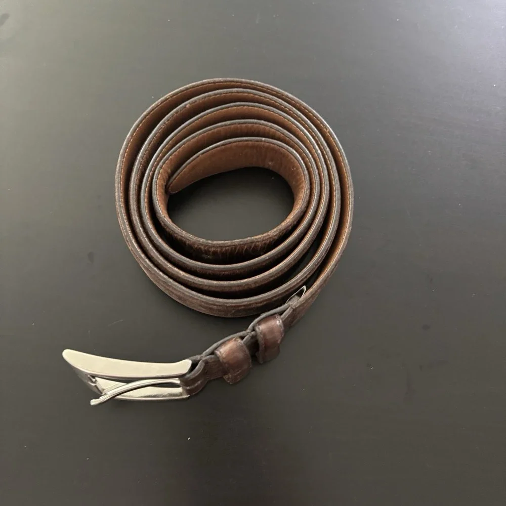 Allen Edmonds Soft Leather Belt Men's Dress Belt Cocoa Brown Size 50 (56
